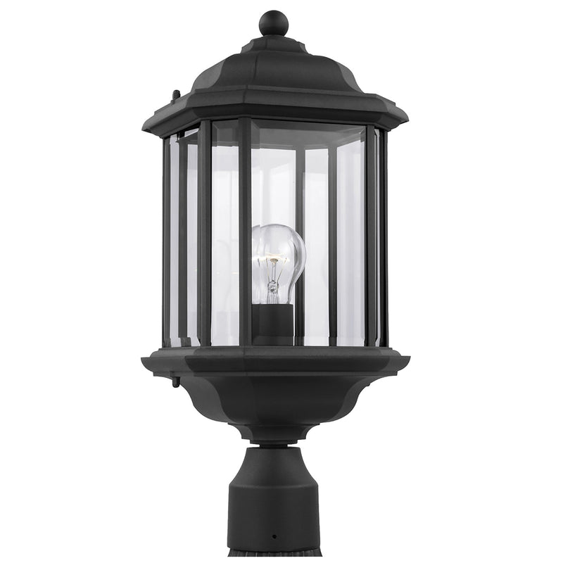 Generation Lighting 82029-12 One Light Outdoor Post Lantern, Black