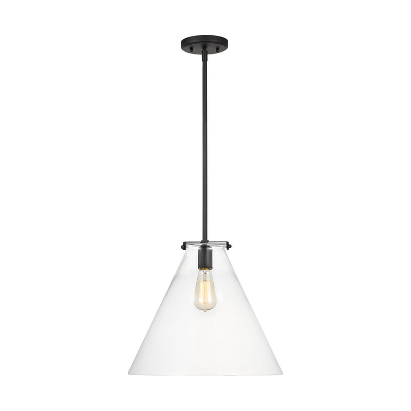 Visual Comfort Studio 6592101-112 One Light Pendant, Midnight Black