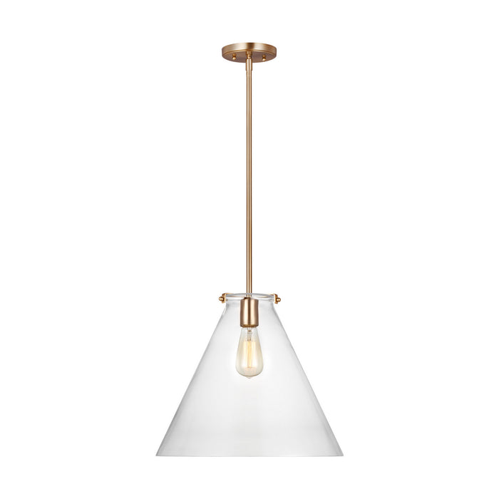 Visual Comfort Studio 6592101-848 One Light Pendant, Satin Brass