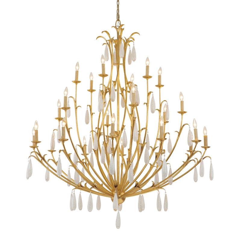 Corbett Lighting 293-724-GL 24 Light Chandelier, Gold Leaf