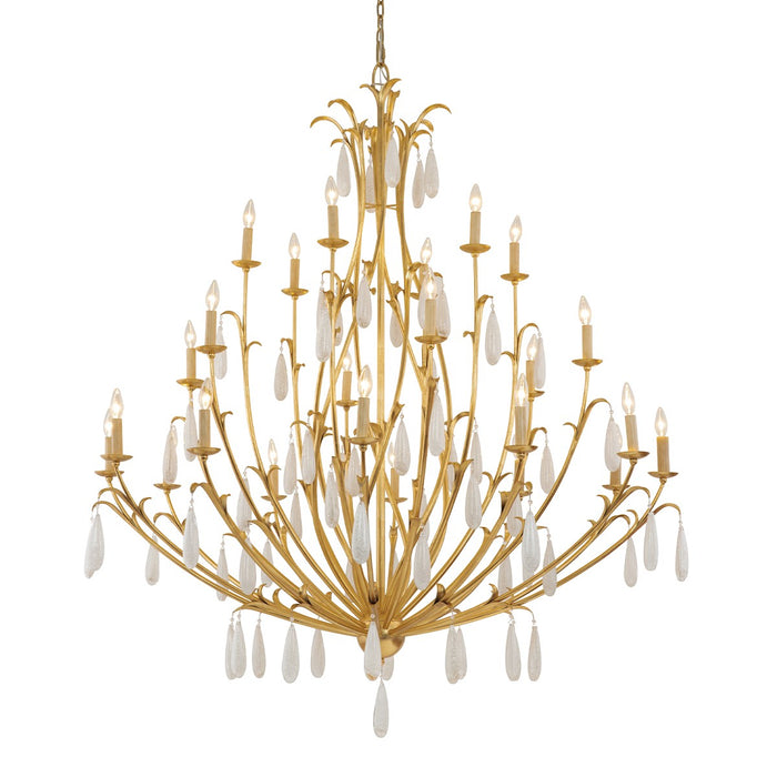 Corbett Lighting 293-724-GL 24 Light Chandelier, Gold Leaf