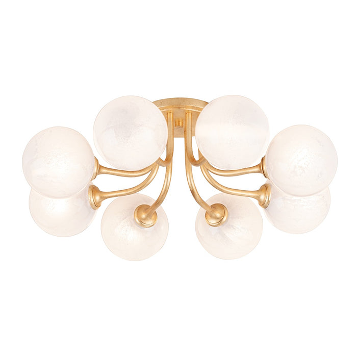 Corbett Lighting 332-08-VGL LED Semi Flush Mount, Vintage Gold Leaf