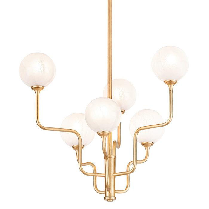 Corbett Lighting 332-28-VGL LED Chandelier, Vintage Gold Leaf