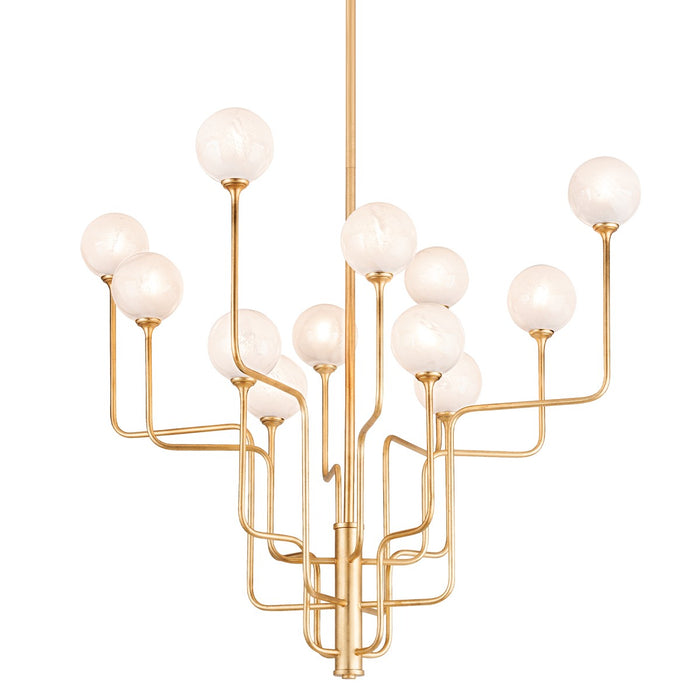Corbett Lighting 332-45-VGL LED Chandelier, Vintage Gold Leaf
