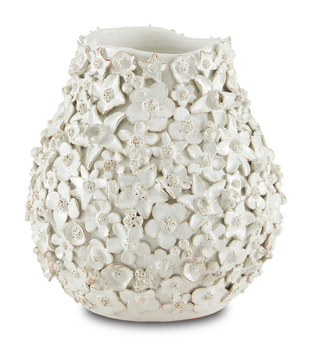 Currey and Company 1200-0489 Vase, White