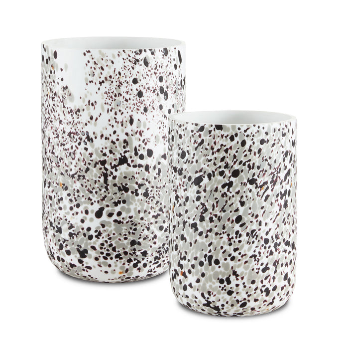 Currey and Company 1200-0498 Vase, White/Gray