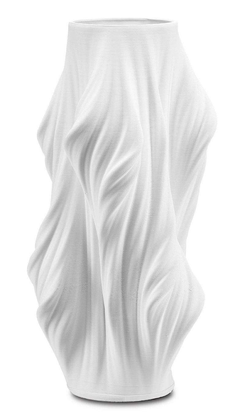 Currey and Company 1200-0520 Vase, White
