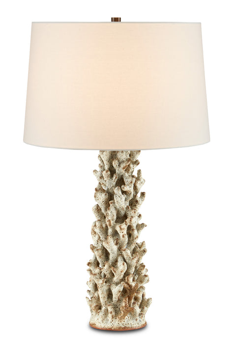 Currey and Company 6000-0743 One Light Table Lamp, Sunken White