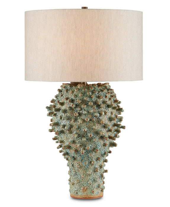 Currey and Company 6000-0744 One Light Table Lamp, Sunken Green