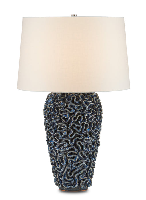 Currey and Company 6000-0745 One Light Table Lamp, Blue