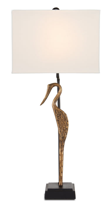 Currey and Company 6000-0759 One Light Table Lamp, Antique Brass/Black