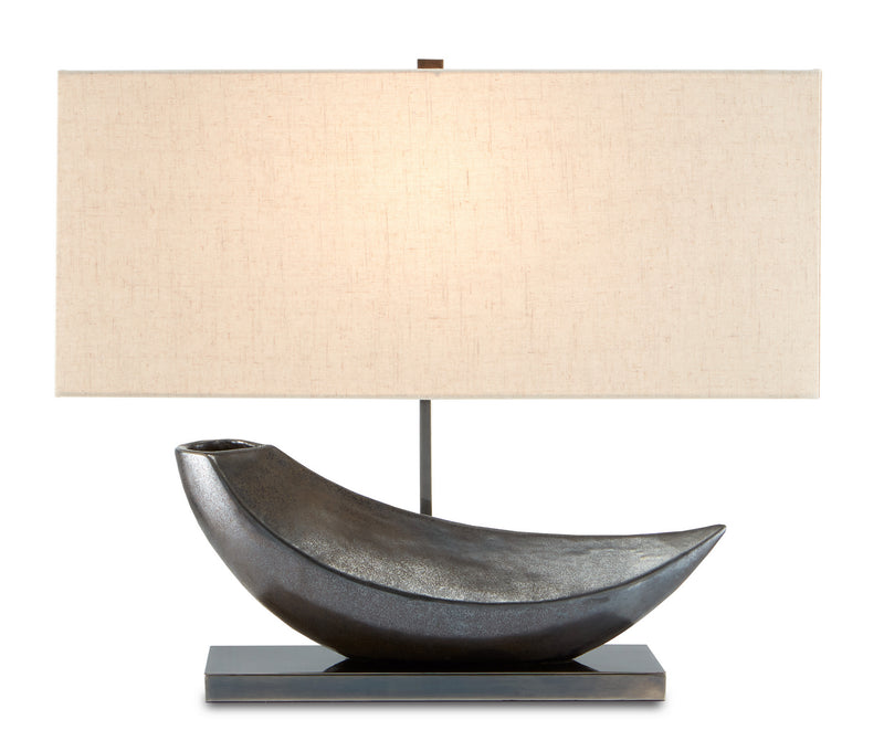Currey and Company 6000-0764 One Light Table Lamp, Antique Nickel