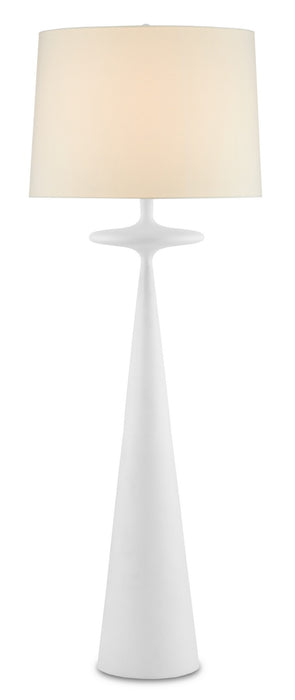 Currey and Company 8000-0104 One Light Floor Lamp, Gesso White