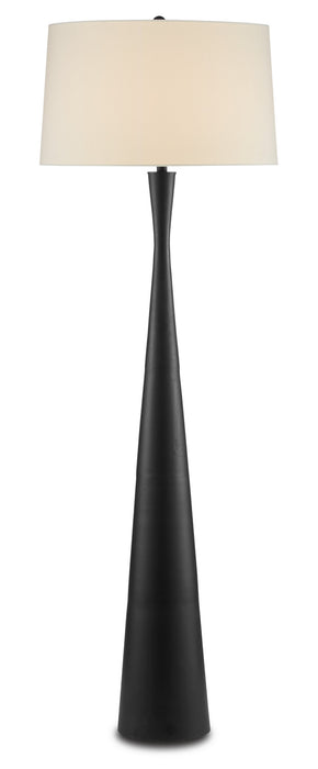 Currey and Company 8000-0105 One Light Floor Lamp, Matte Black