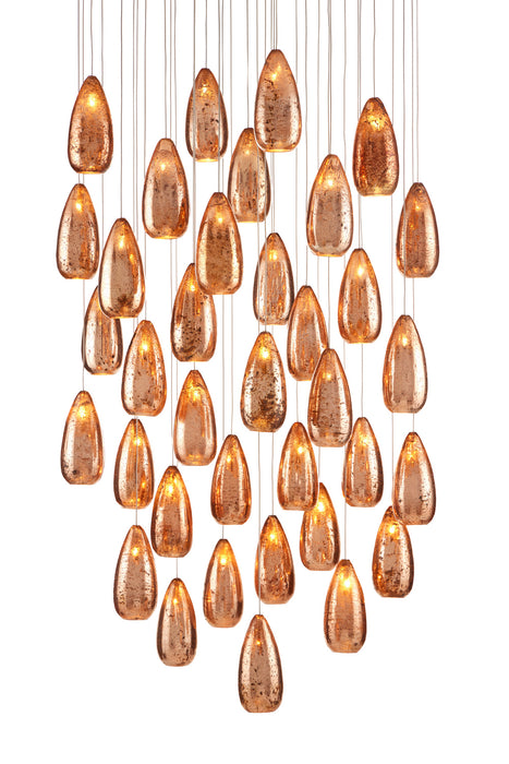 Currey and Company 9000-0908 36 Light Pendant, Copper