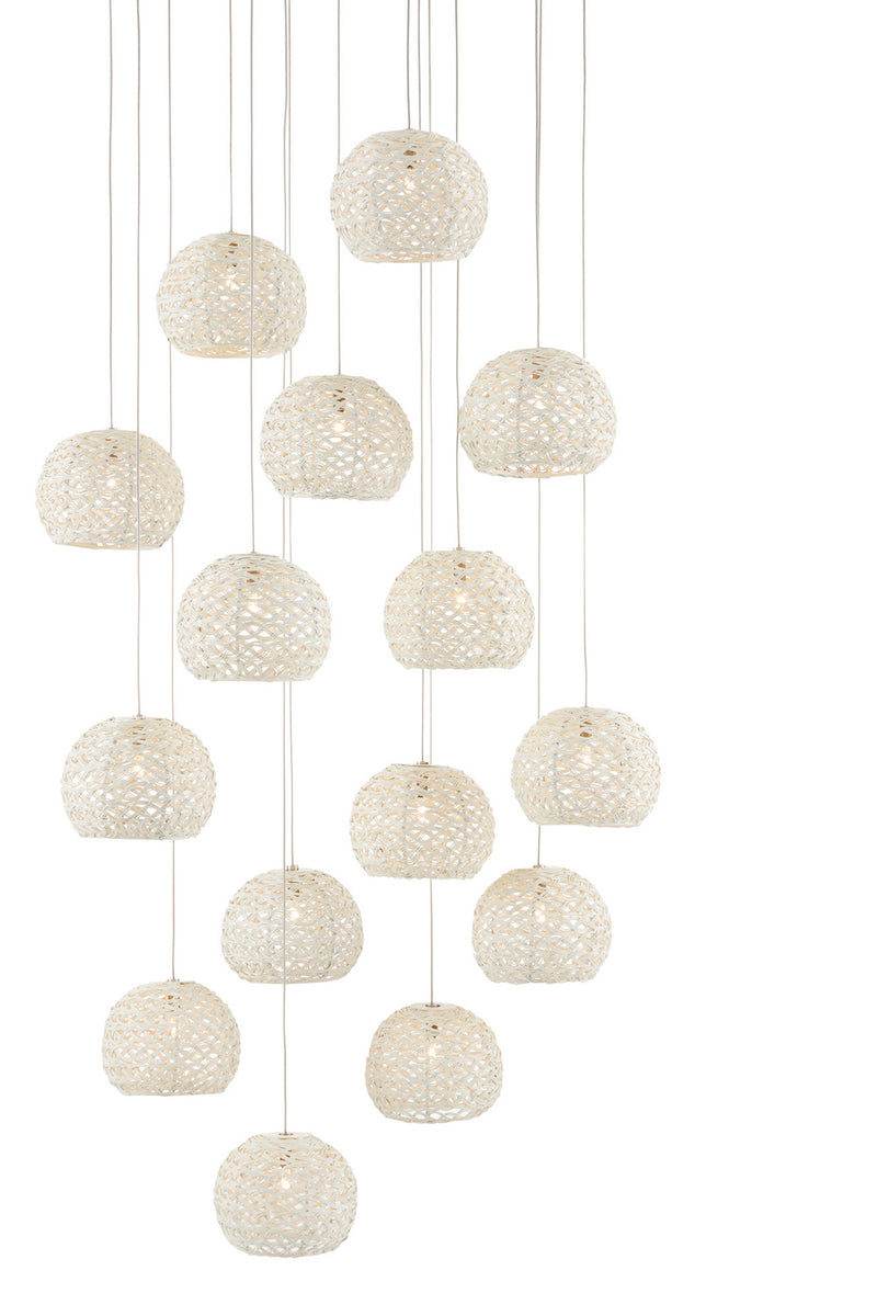 Currey and Company 9000-0912 15 Light Pendant, Sugar White