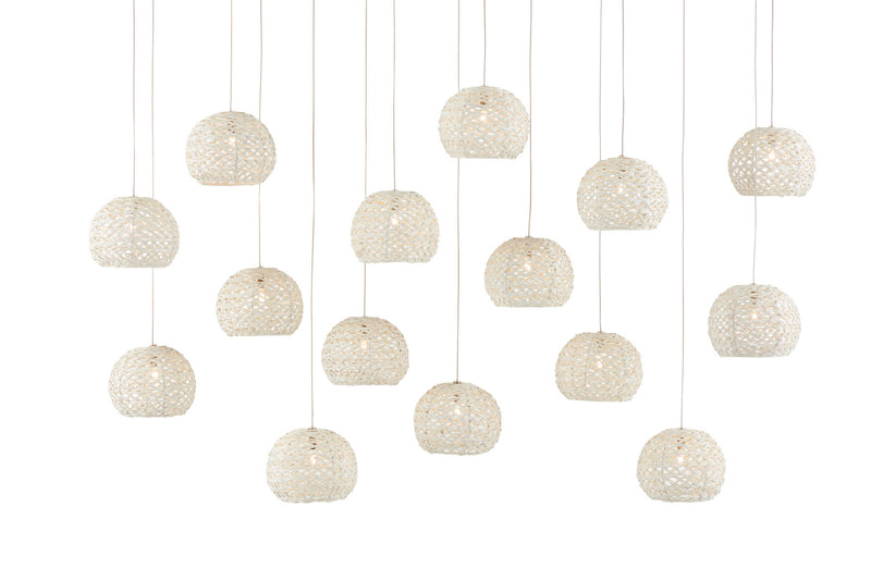 Currey and Company 9000-0913 15 Light Pendant, Sugar White