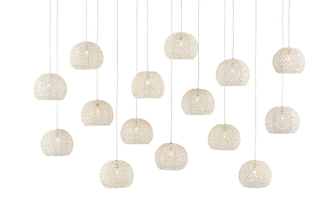 Currey and Company 9000-0913 15 Light Pendant, Sugar White