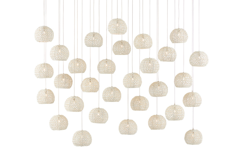 Currey and Company 9000-0914 30 Light Pendant, Sugar White