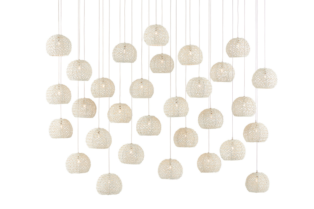 Currey and Company 9000-0914 30 Light Pendant, Sugar White