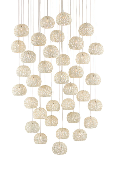Currey and Company 9000-0915 36 Light Pendant, Sugar White