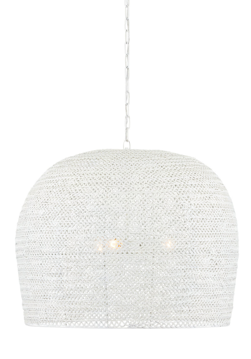 Currey and Company 9000-0869 Three Light Chandelier, White