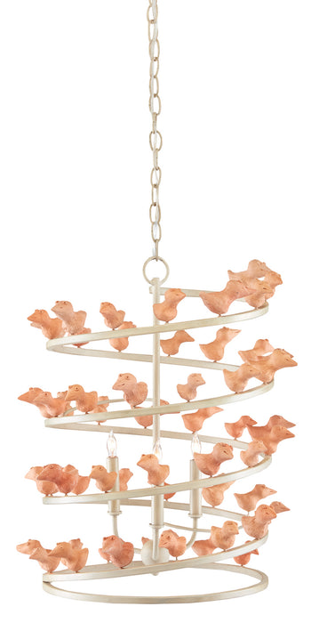 Currey and Company 9000-0876 Three Light Chandelier, Flaxen