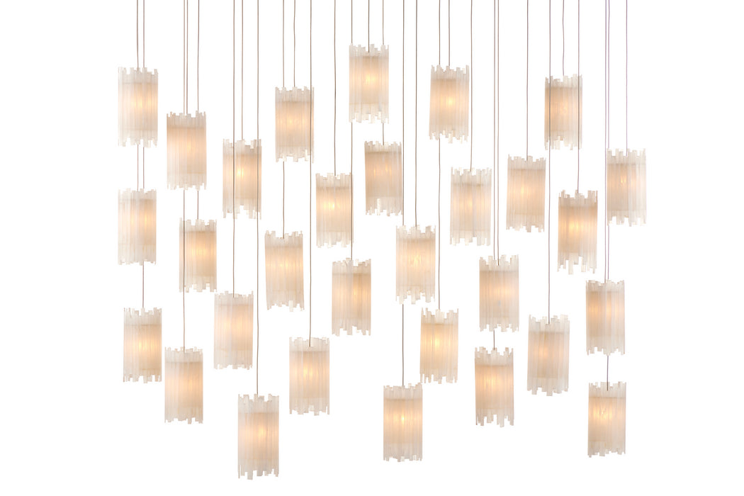 Currey and Company 9000-0886 30 Light Pendant, Frosted White