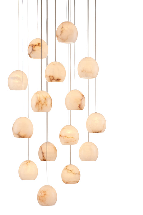Currey and Company 9000-0898 15 Light Pendant, White