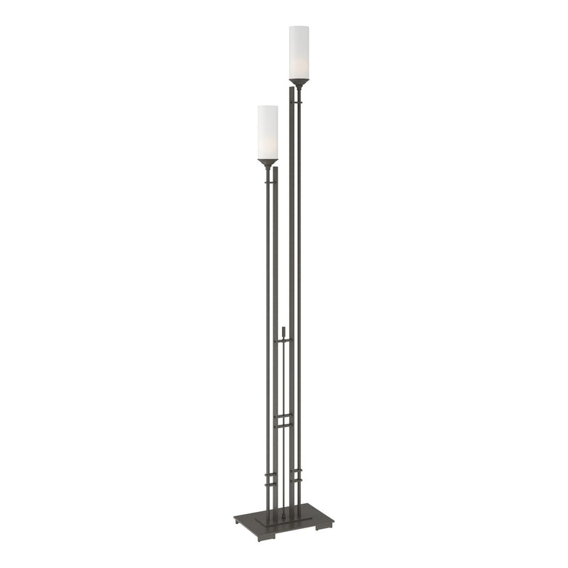 Hubbardton Forge 248416-SKT-07-GG0073 Two Light Floor Lamp, Dark Smoke