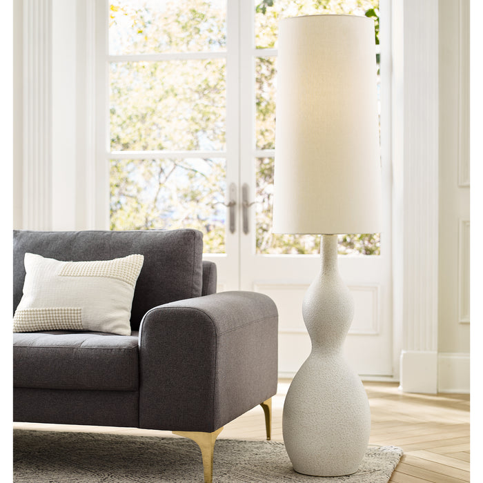 Visual Comfort Studio AET1081MRW1 One Light Floor Lamp, Marion White