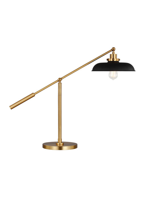 Visual Comfort Studio CT1111MBKBBS1 One Light Desk Lamp, Midnight Black and Burnished Brass