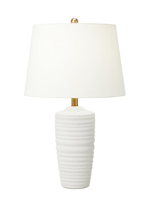 Visual Comfort Studio CT1201PRW1 One Light Table Lamp, Porous White