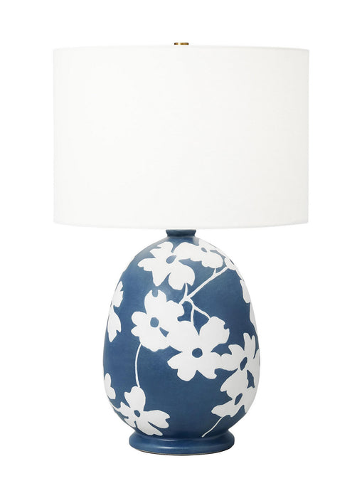 Visual Comfort Studio HT1001WLSMNB1 One Light Table Lamp, Semi Matte Navy Blue