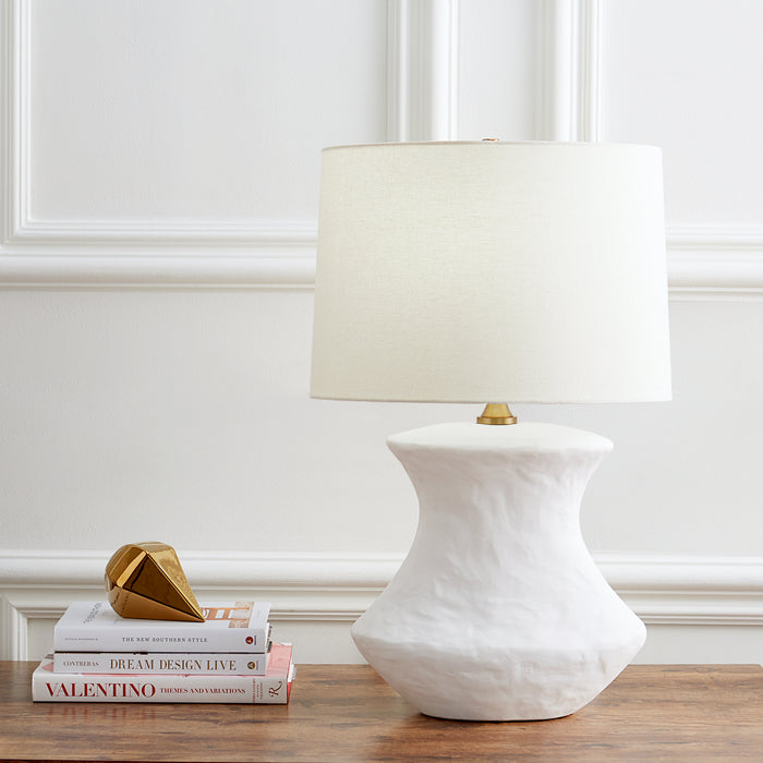 Visual Comfort Studio HT1021MWC1 One Light Table Lamp, Matte White Ceramic
