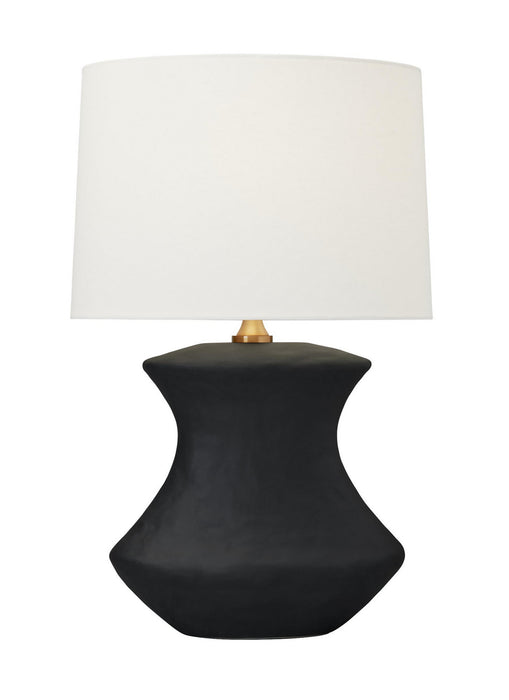 Visual Comfort Studio HT1021RBC1 One Light Table Lamp, Rough Black Ceramic