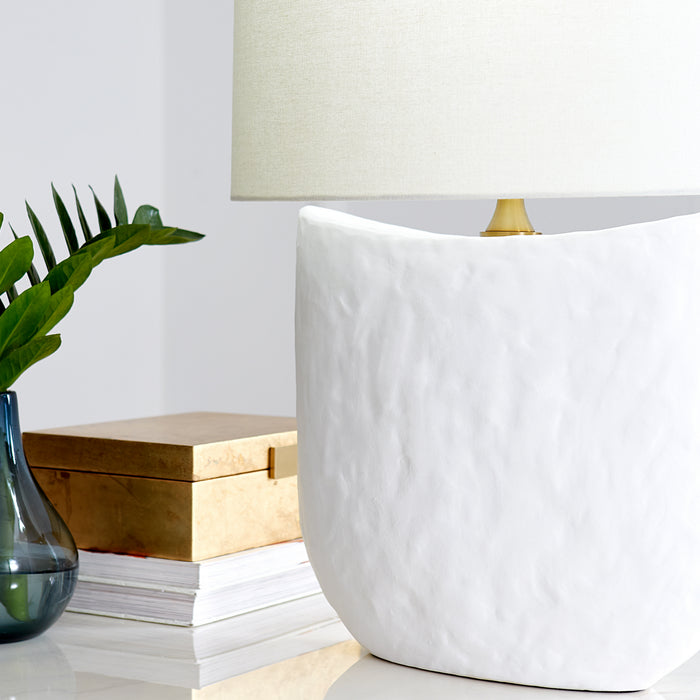 Visual Comfort Studio HT1031MWC1 One Light Table Lamp, Matte White Ceramic