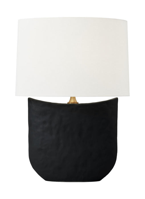 Visual Comfort Studio HT1031RBC1 One Light Table Lamp, Rough Black Ceramic