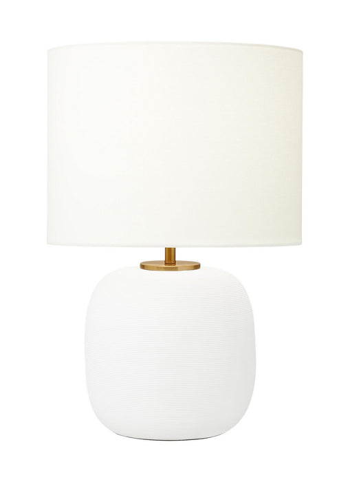 Visual Comfort Studio HT1071MWC1 One Light Table Lamp, Matte White Ceramic