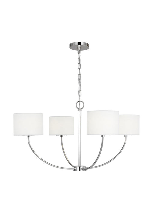 Visual Comfort Studio KSC1034PN Four Light Chandelier, Polished Nickel