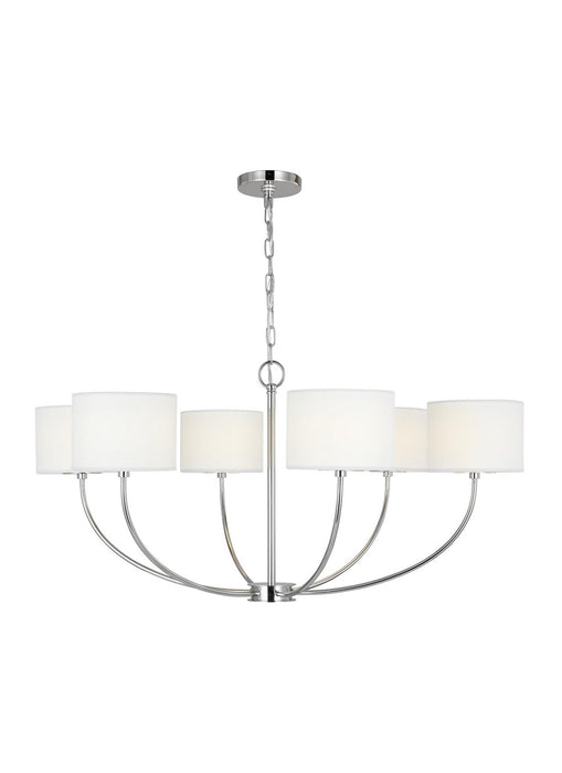 Visual Comfort Studio KSC1046PN Six Light Chandelier, Polished Nickel