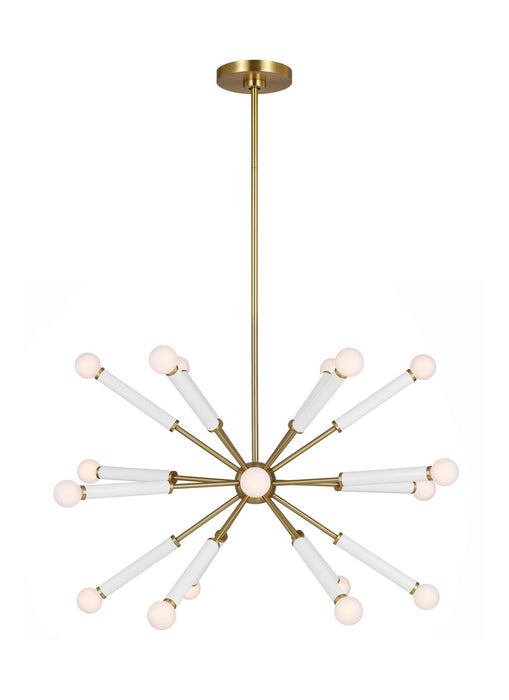 Visual Comfort Studio KSC10518BBSGW 18 Light Chandelier, Burnished Brass