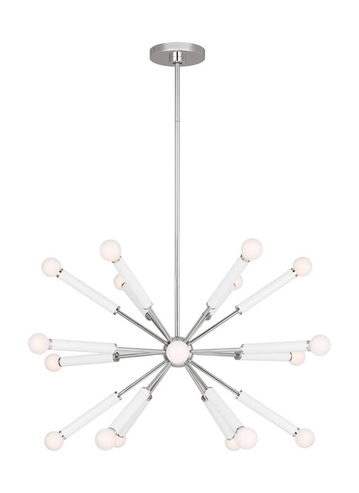 Visual Comfort Studio KSC10518PNGW 18 Light Chandelier, Polished Nickel