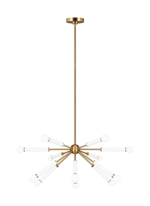 Visual Comfort Studio KSC10612BBSGW 12 Light Chandelier, Burnished Brass