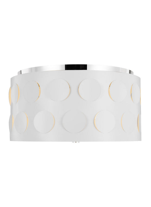 Visual Comfort Studio KSF1013PN Three Light Flush Mount, Polished Nickel