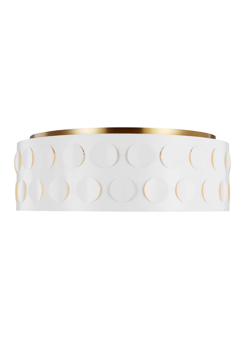 Visual Comfort Studio KSF1024BBS Four Light Flush Mount, Burnished Brass