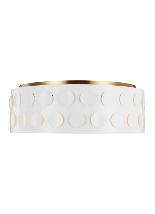 Visual Comfort Studio KSF1024BBS Four Light Flush Mount, Burnished Brass