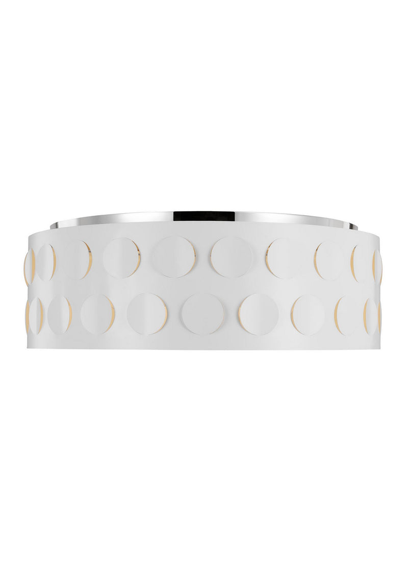 Visual Comfort Studio KSF1024PN Four Light Flush Mount, Polished Nickel