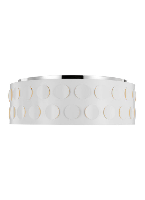 Visual Comfort Studio KSF1024PN Four Light Flush Mount, Polished Nickel