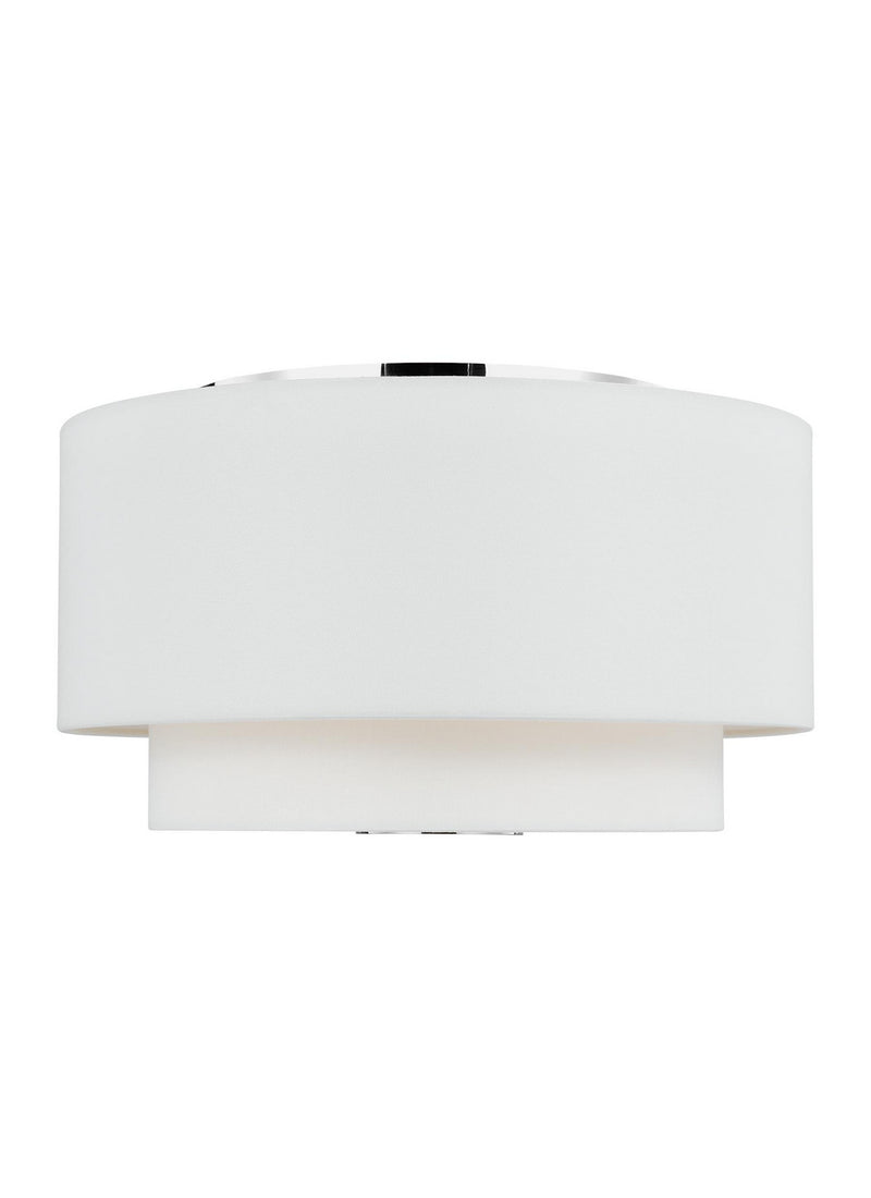 Visual Comfort Studio KSF1043PN Three Light Flush Mount, Polished Nickel